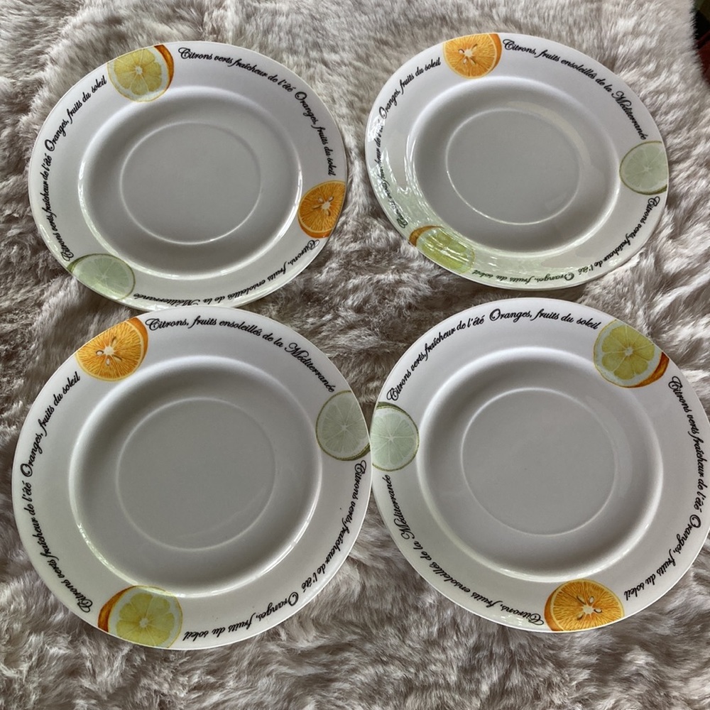 NWOT 4  Fine Bone China Queen’s Royal Horticultural Society  Fruits du S…